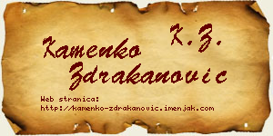 Kamenko Ždrakanović vizit kartica